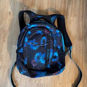 Dakine Black Blue Floral Woman's Full Size Backpack